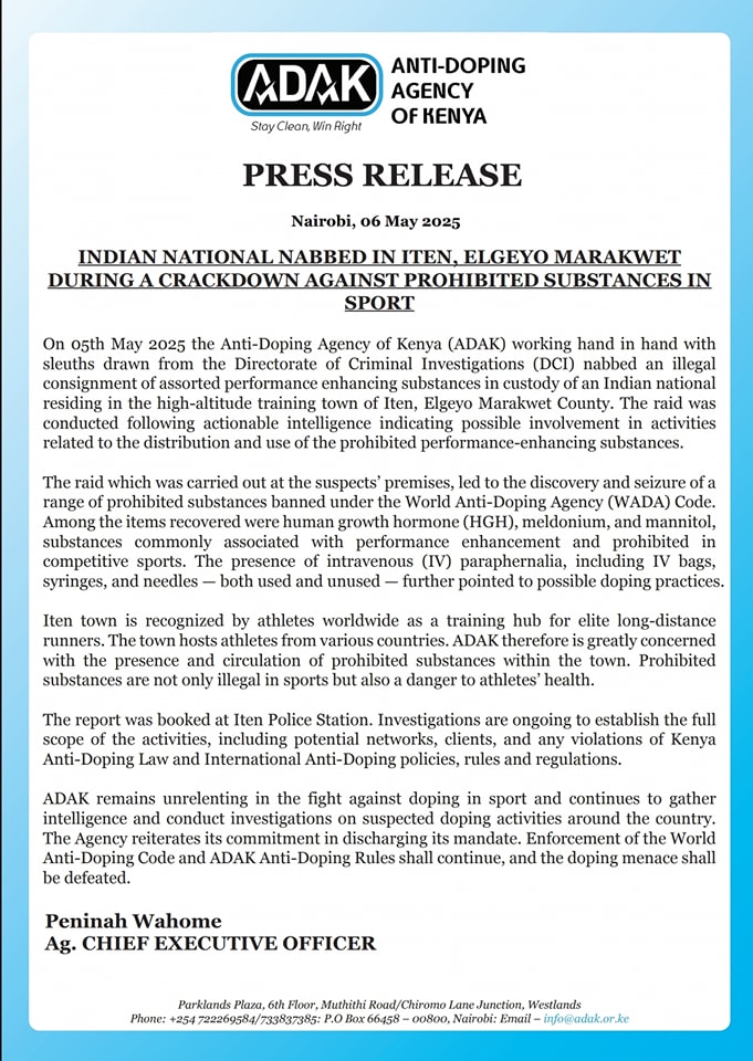 anti-doping agency of kenya 